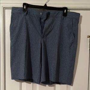 Izod Men's Slate Blue Flat Front Shorts